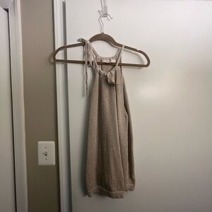 NWT Loft Tan Sleeveless Knit Top